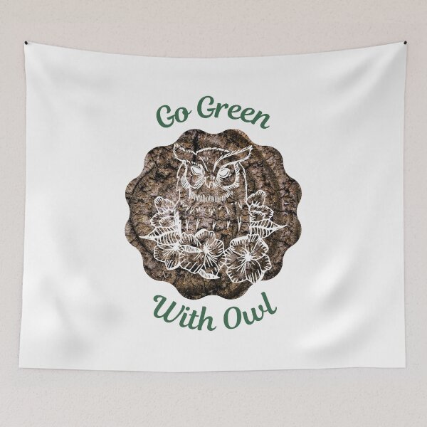 Item preview, Go Green With Owl designed and sold by kucingmaikan.