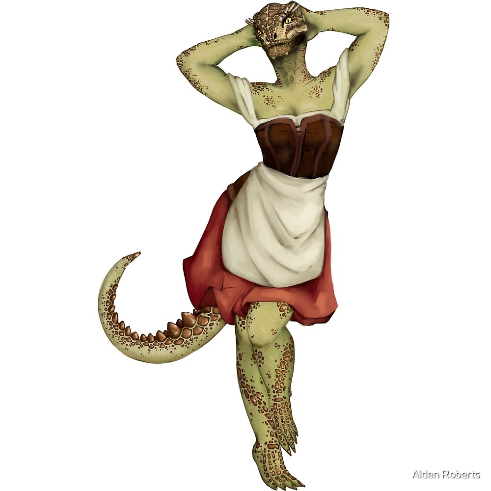 Lusty Argonian Maid Pinup By Alden Roberts Redbubble