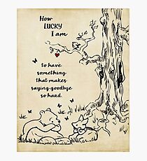 Winnie the Pooh - wie glücklich ich bin Fotodruck