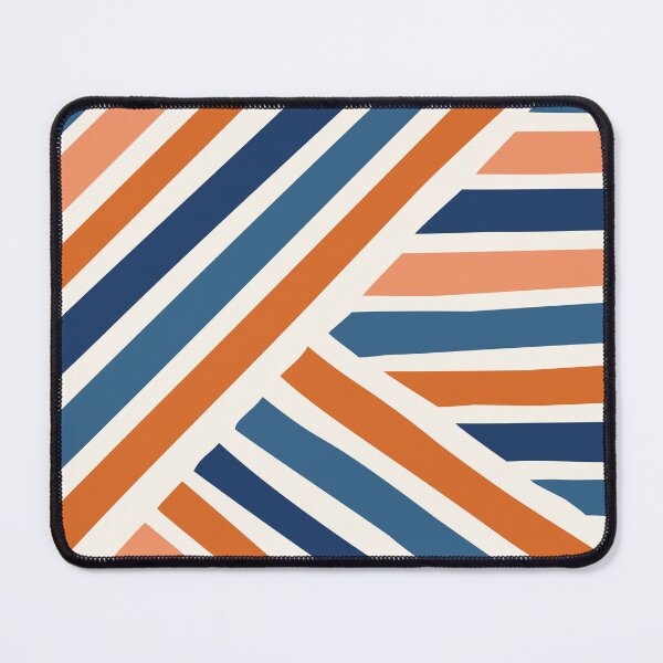 Item preview, Abstract Shapes 186 in Navy Blue and Orange Shades designed and sold by nineFlorals.