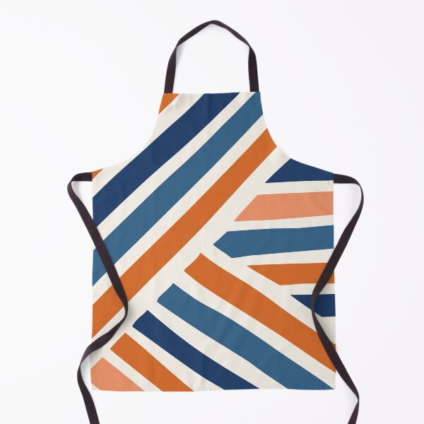 Item preview, Abstract Shapes 186 in Navy Blue and Orange Shades designed and sold by nineFlorals.