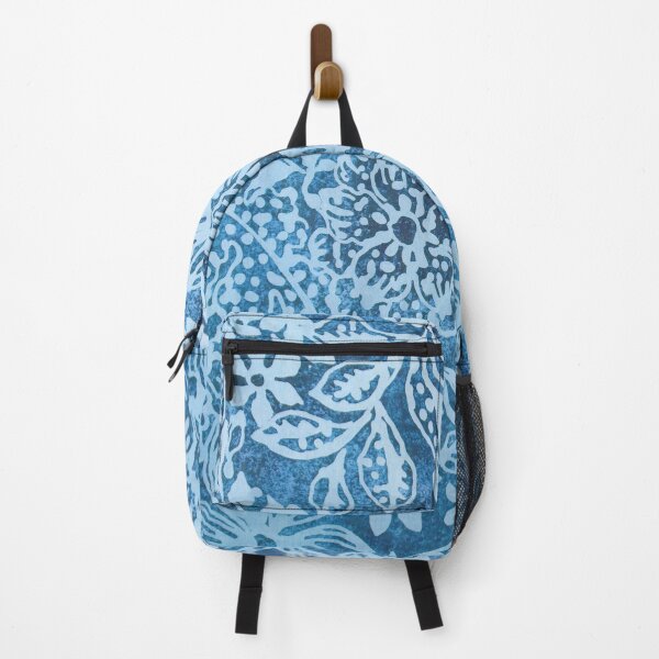 Item preview, Textured Indigo Batik Floral designed and sold by Leslie Rogers Todder.