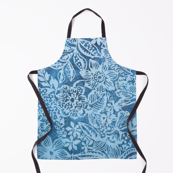 Item preview, Textured Indigo Batik Floral designed and sold by Leslie Rogers Todder.