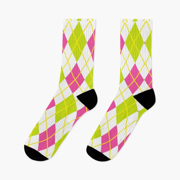 Item preview, Argyle Retro Vintage Print Pattern Pink Green White Punk Rock Girl designed and sold by Shayna Westfall.