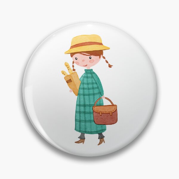 Item preview, Girl with Baguettes designed and sold by CatPawPaw.
