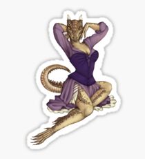Lusty Argonian Maid Pinup 11 Sticker