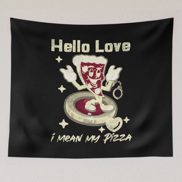 Item preview, hello love pizza slice funny saying handcuffs designed and sold by vibeno1.