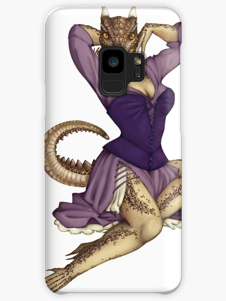 Fundas Y Vinilos Para Samsung Galaxy Lusty Argonian Maid Pinup De Alden Roberts Redbubble