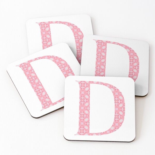 Item preview, "D" Pink Monogram designed and sold by JadeRiverImages.