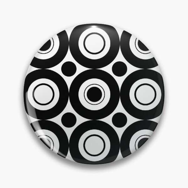 Item preview, Bold Black and White Geometric Circles and Spots Pattern designed and sold by CJAura by Claire Jane Johnson.