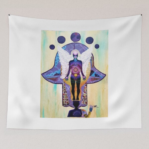 Item preview, ARCHANGEL MICHAEL HAMSA by Harriette Knight designed and sold by harrietteknight.