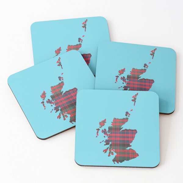 Item preview, Outline of Scotland in MacDonald Tartan   designed and sold by witchyritualss.
