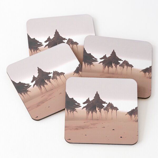 Item preview, Abstract art of Black burnt forest in a desert storm designed and sold by ReachForArt.