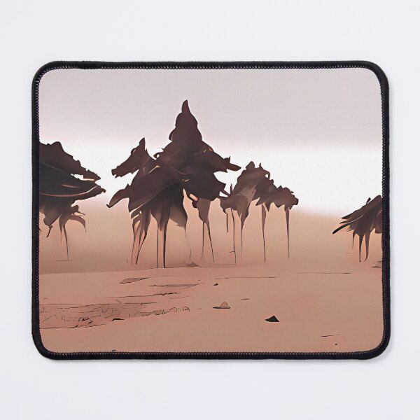 Item preview, Abstract art of Black burnt forest in a desert storm designed and sold by ReachForArt.
