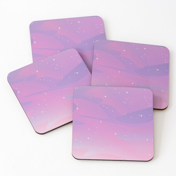 Item preview, Vector Sunset Sunrise Cute Minimal Pink Fading to A Calming Coral against a Peaceful Lilac Galaxy Romantic Wedding Sky designed and sold by leiriin.