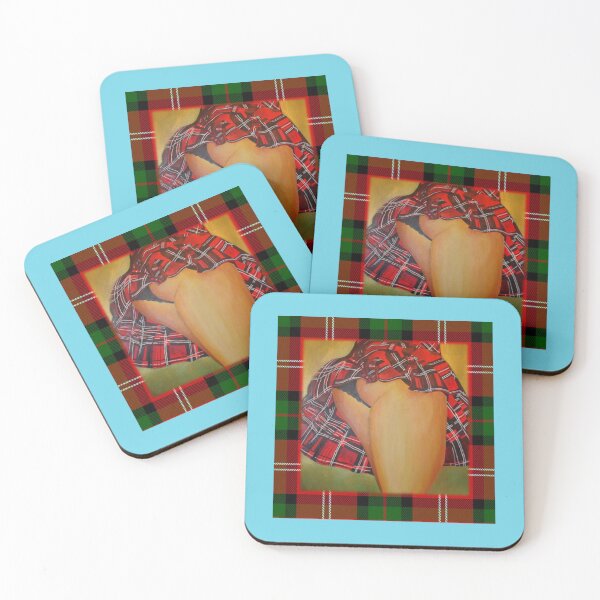 Item preview, Young Girl Flirting Tease Me in Tartan With Border   designed and sold by witchyritualss.