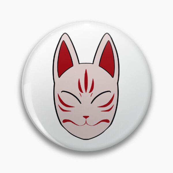 Artikelvorschau, Weiße Kitsune-Maske (Augen geschlossen) entworfen und verkauft von NostalgiaCity.