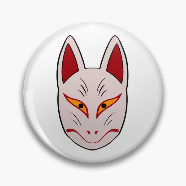 Artikelvorschau, Weiße Kitsune-Maske (Augen offen) entworfen und verkauft von NostalgiaCity.