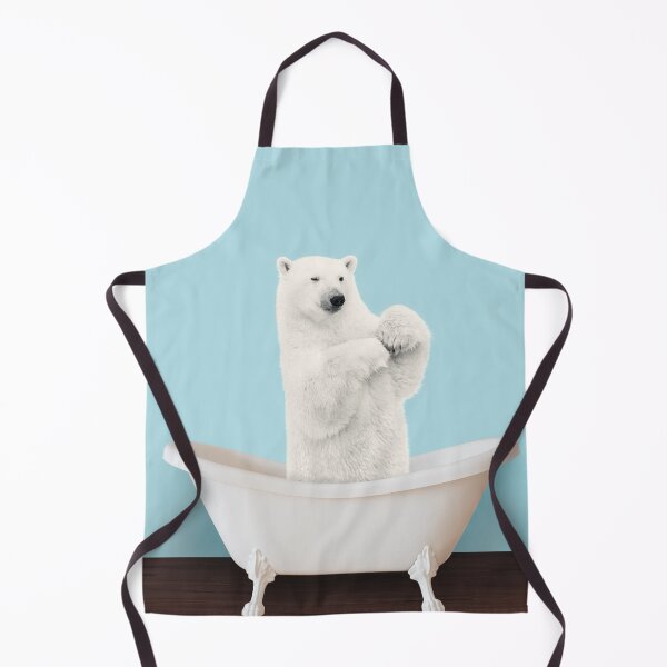 Item preview, Playing polar bear in bathtub designed and sold by ESCAPZ.