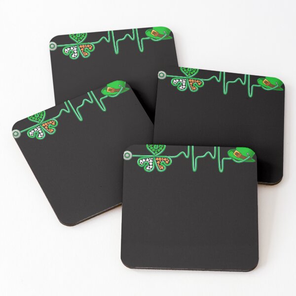 Item preview, Irish Nurse Heartbeat Stethoscope Lucky St Patricks Day designed and sold by JanetDonohoe.