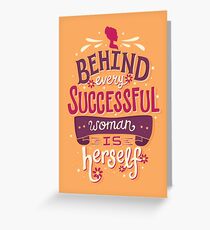 Successful woman Greeting Card