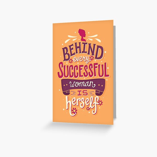 Successful woman Greeting Card