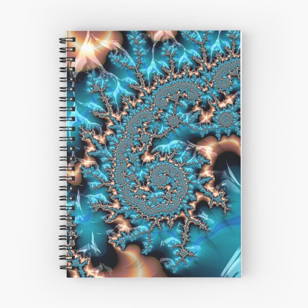 Item preview, Vertical Teal and Copper Spiral designed and sold by Elisabeth Lucas.