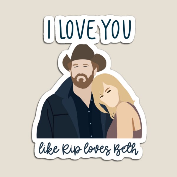 Aperçu de l'œuvre Je t'aime - Rip & Beth créée et vendue par Justina Designs.
