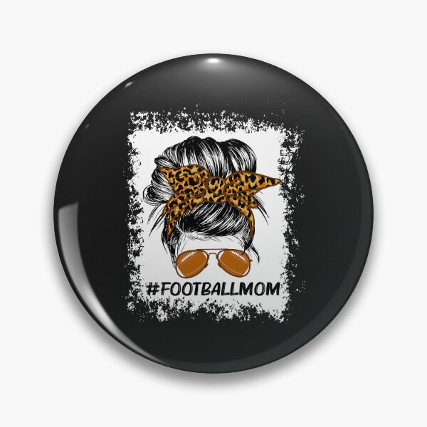 Item preview, Bleached Ameircan Football Leopard Mom Life Messy Bun Player Long Sleeve designed and sold by marcipattysk1i.