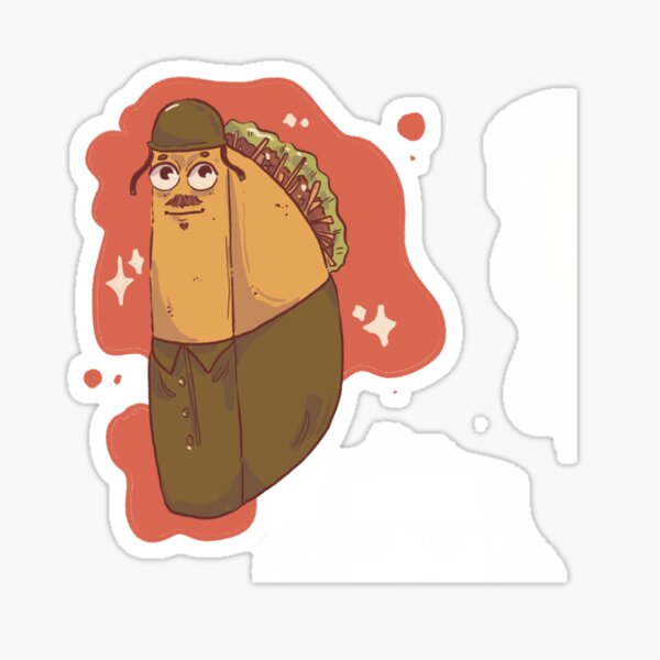 "General Taco" Sticker for Sale by PaigeBaileyArt Redbubble