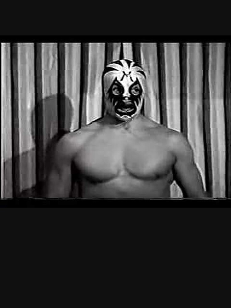 Vintage MIL MASCARAS LUCHA Mexico Wrestler Raglan Tee Shirt Top Legiones Del Mal main image 1