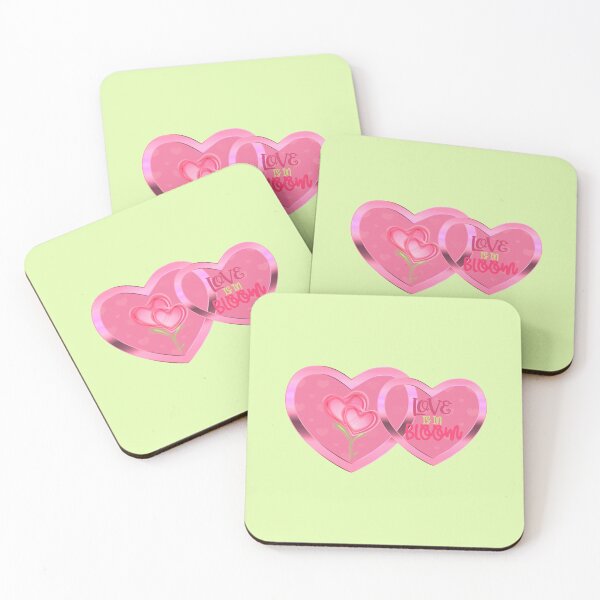 Item preview, Love is in Bloom! (Rose Pink on Green) designed and sold by PawsitiveMum.