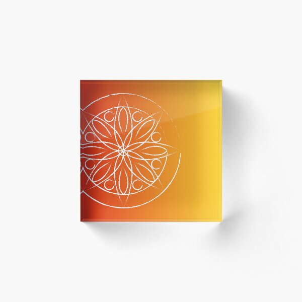 Mandala Sunset Acrylic Block
