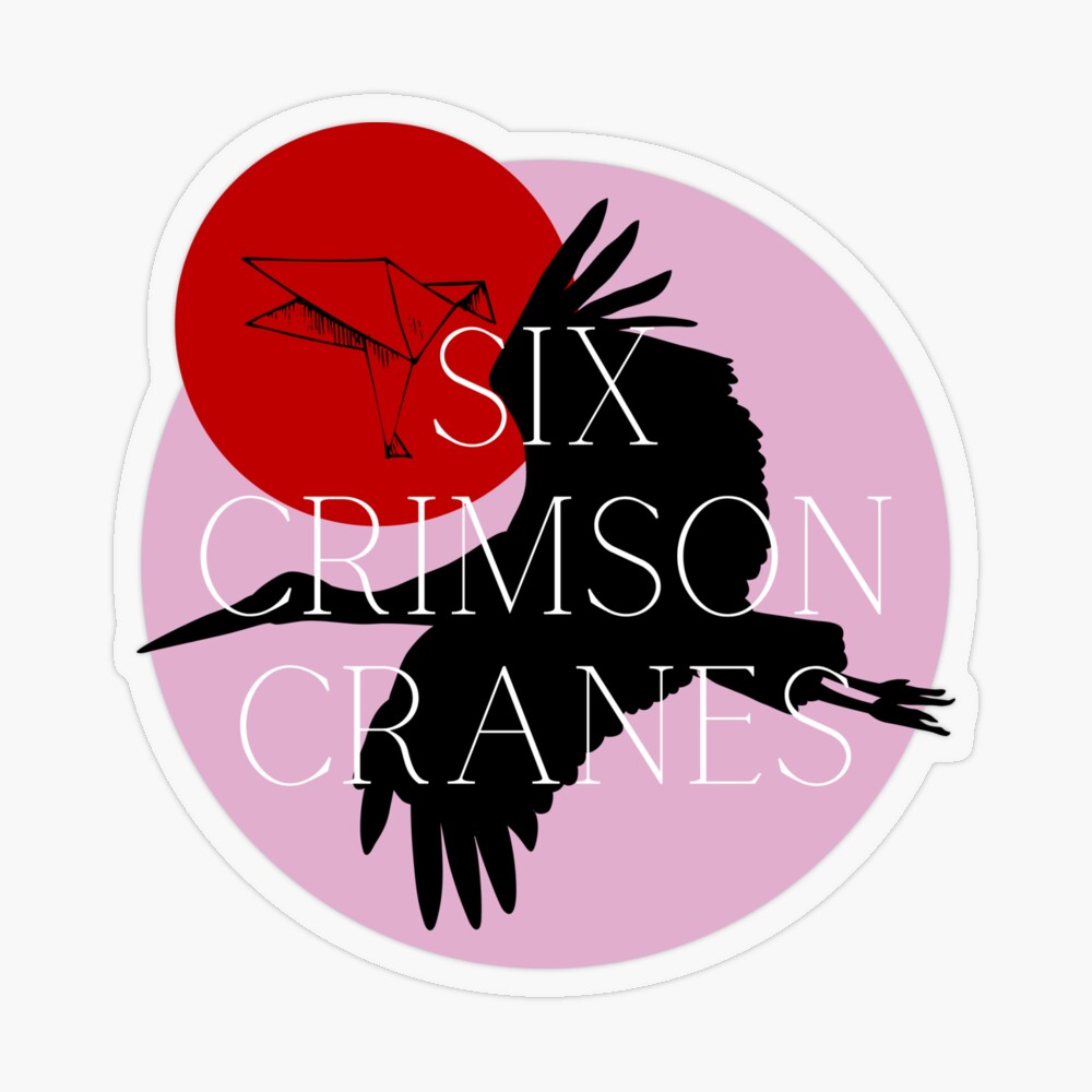 Six Crimson Cranes Art Board Print for Sale by brisabin