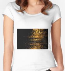 Shimmering Gold Water Women's Fitted Scoop T-Shirt