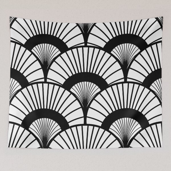 Item preview, Black and White Art Deco Pattern designed and sold by GasconyPassion.