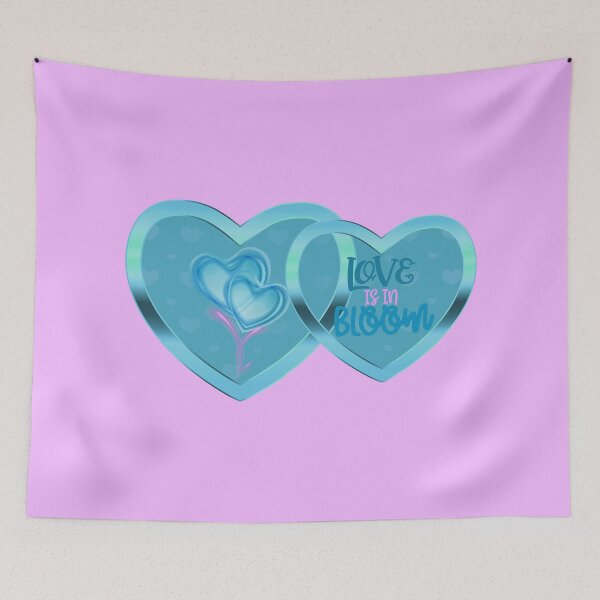 Item preview, Love is in Bloom! (Aqua on Black) designed and sold by PawsitiveMum.