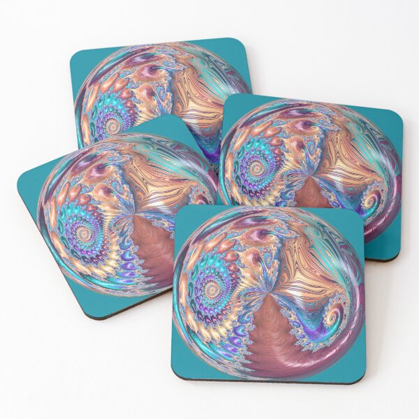 Item preview, Swirling Spirals Orange Purple and Teal Orb designed and sold by Elisabeth Lucas.