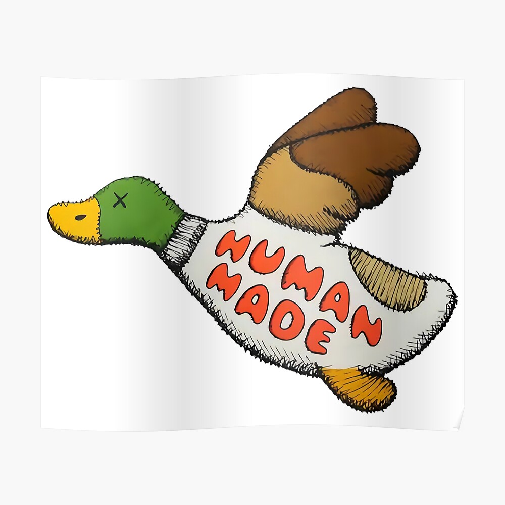 Human Made I Know Nigo T-shirt Cartoon Puppy Duck Print High