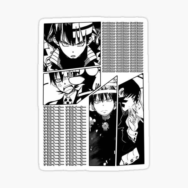 Medusa Soul Eater Soru Ita Manga Panel Anime Design  Sticker for