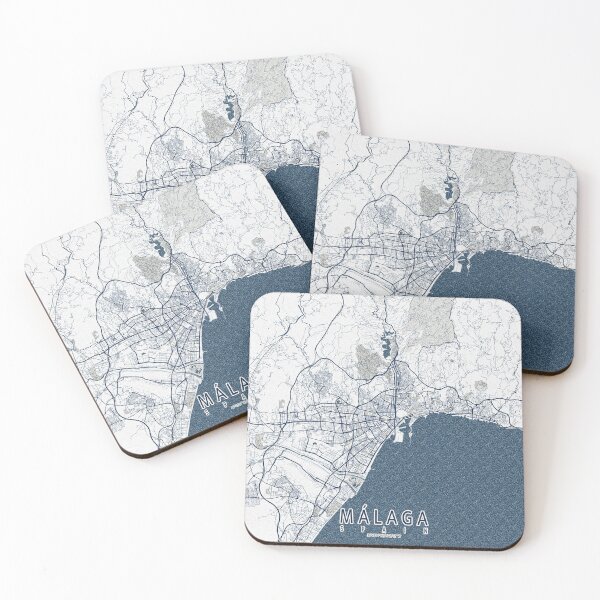 Item preview, Malaga City Map of Andalusia, Spain - Coastal designed and sold by deMAP.