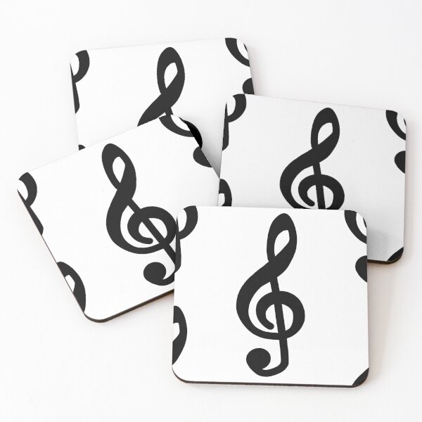 Item preview, Patterned Simple Black Treble Clef on White designed and sold by Rocket-To-Pluto.