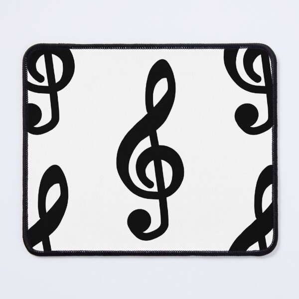 Item preview, Patterned Simple Black Treble Clef on White designed and sold by Rocket-To-Pluto.