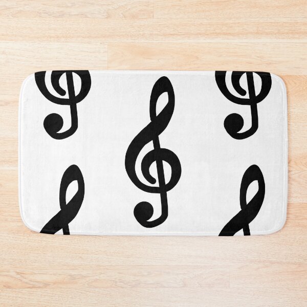 Item preview, Patterned Simple Black Treble Clef on White designed and sold by Rocket-To-Pluto.