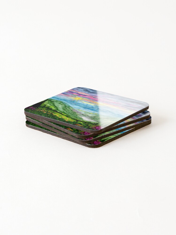 Thumbnail 4 of 5, Coasters (Set of 4), Blue Ridge #3 designed and sold by GoFlowCMH.