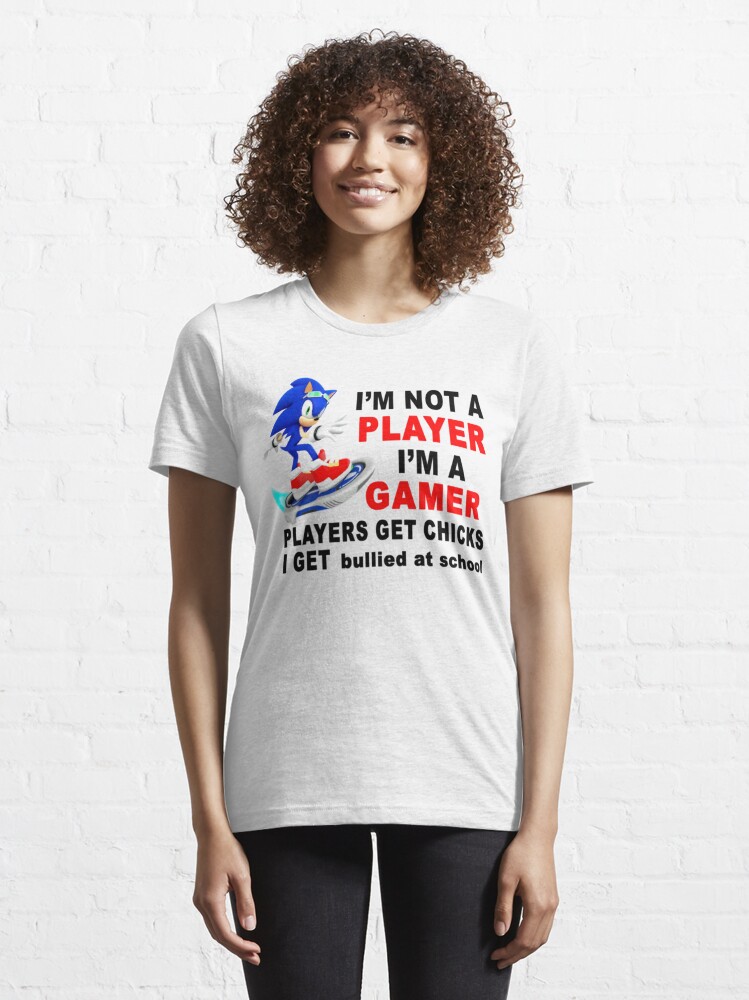 I Dont Mean to Be but Im a Gamer Gaming Womens Petite Cut T-Shirt