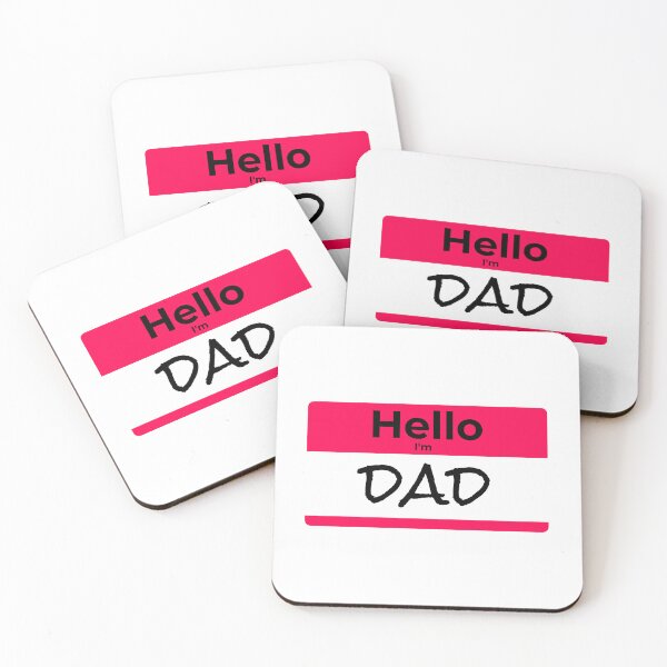 Item preview, Hello I'm Dad (red nametag)  designed and sold by MindBlownWill.
