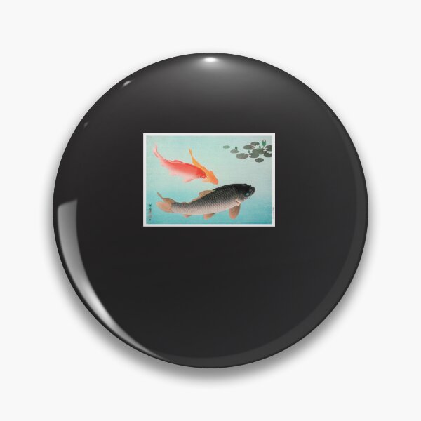 Item preview, Common and Golden Carp (1935) by Ohara Koson Sticker designed and sold by AdamMegyeri.