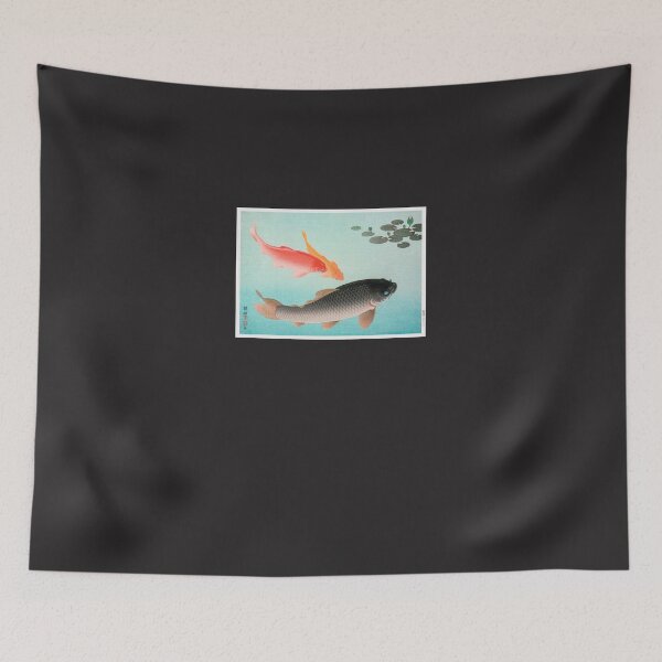 Item preview, Common and Golden Carp (1935) by Ohara Koson Sticker designed and sold by AdamMegyeri.