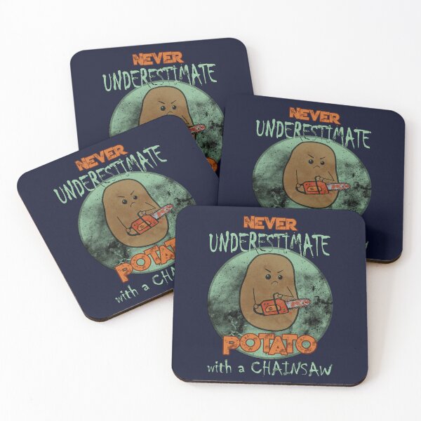 Item preview, Never Underestimate Potato With a Chainsaw designed and sold by GrimButterfly.